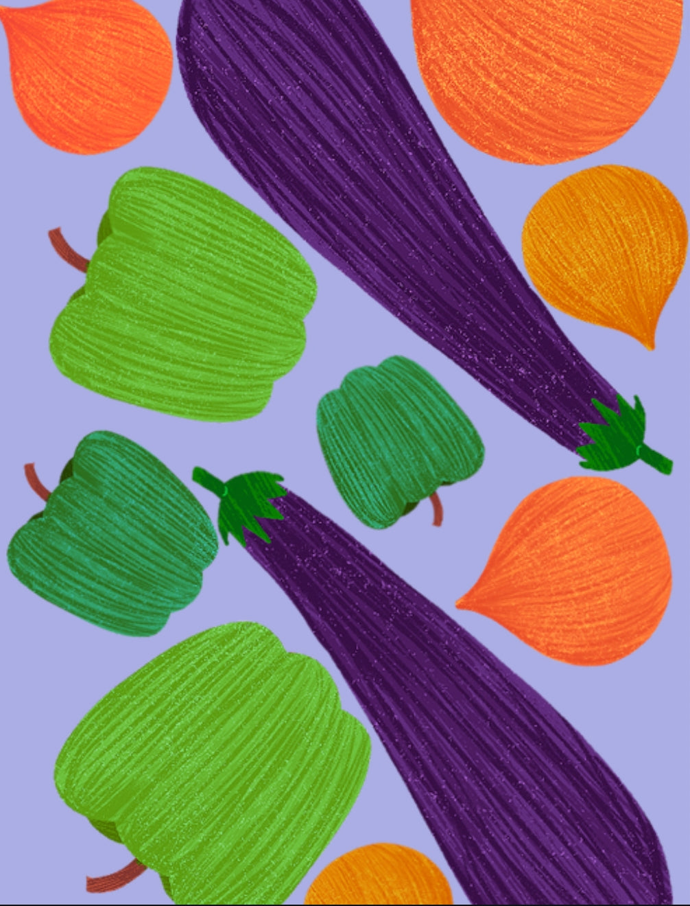 Mixed Veggies (Aubergine) Blank Card - Chrysler Museum Shop