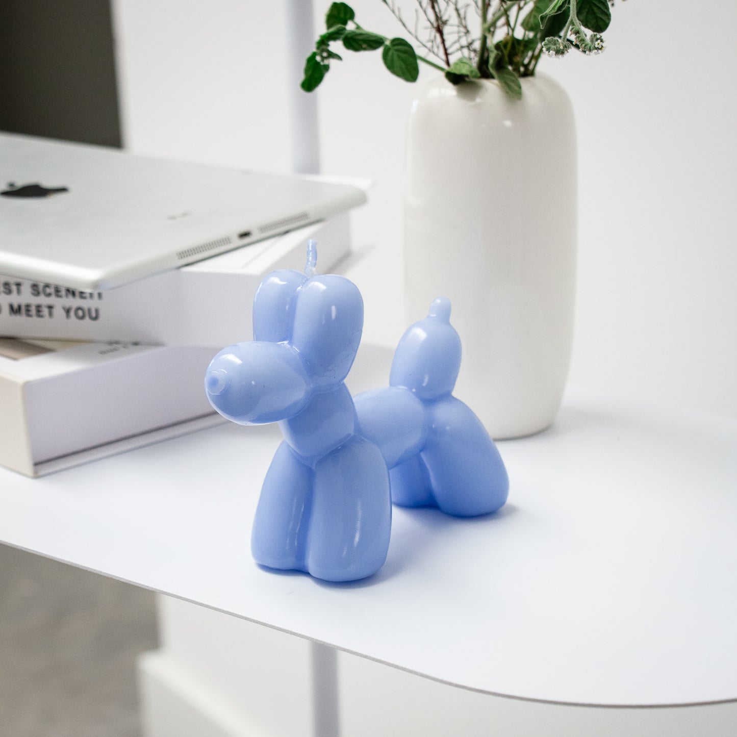 Balloon Dog Candle, Blue (In situ) - Chrysler Museum Shop