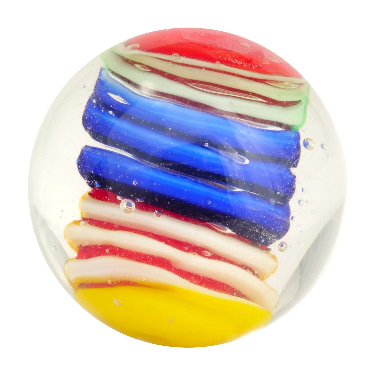 Handgefertigte Glasmurmel: Froschlaich