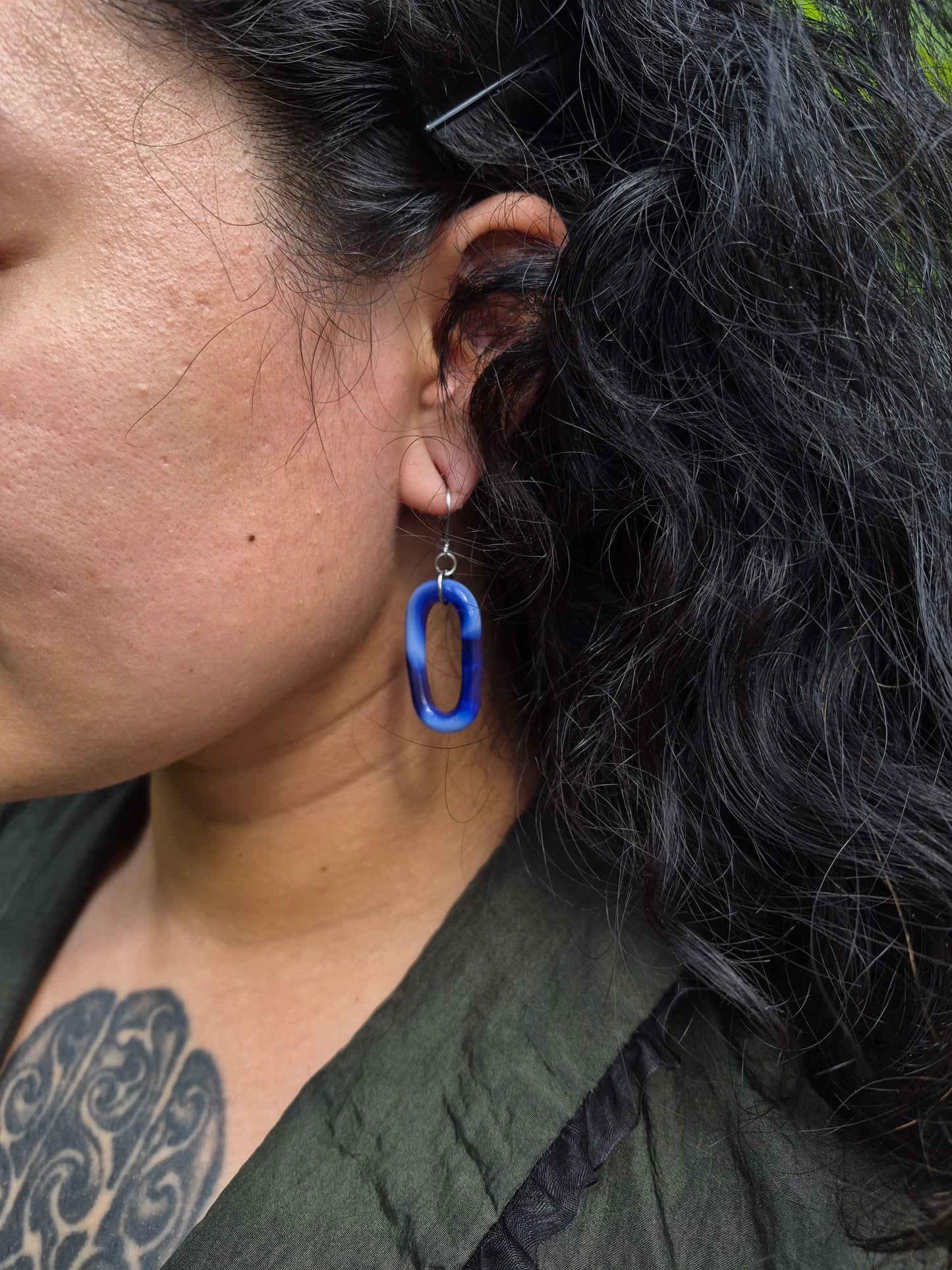 Glass Link Earrings