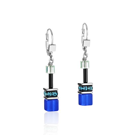 GeoCUBE® Earrings: Blue/Green