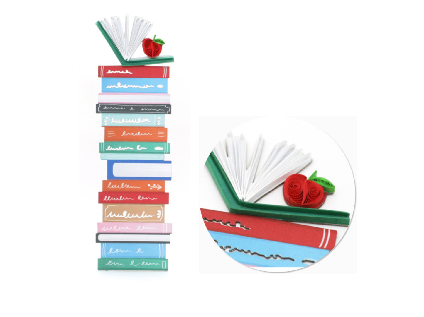 Quilled Bookmark: Books