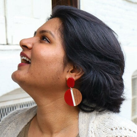 Volcano Wood & Resin Earrings