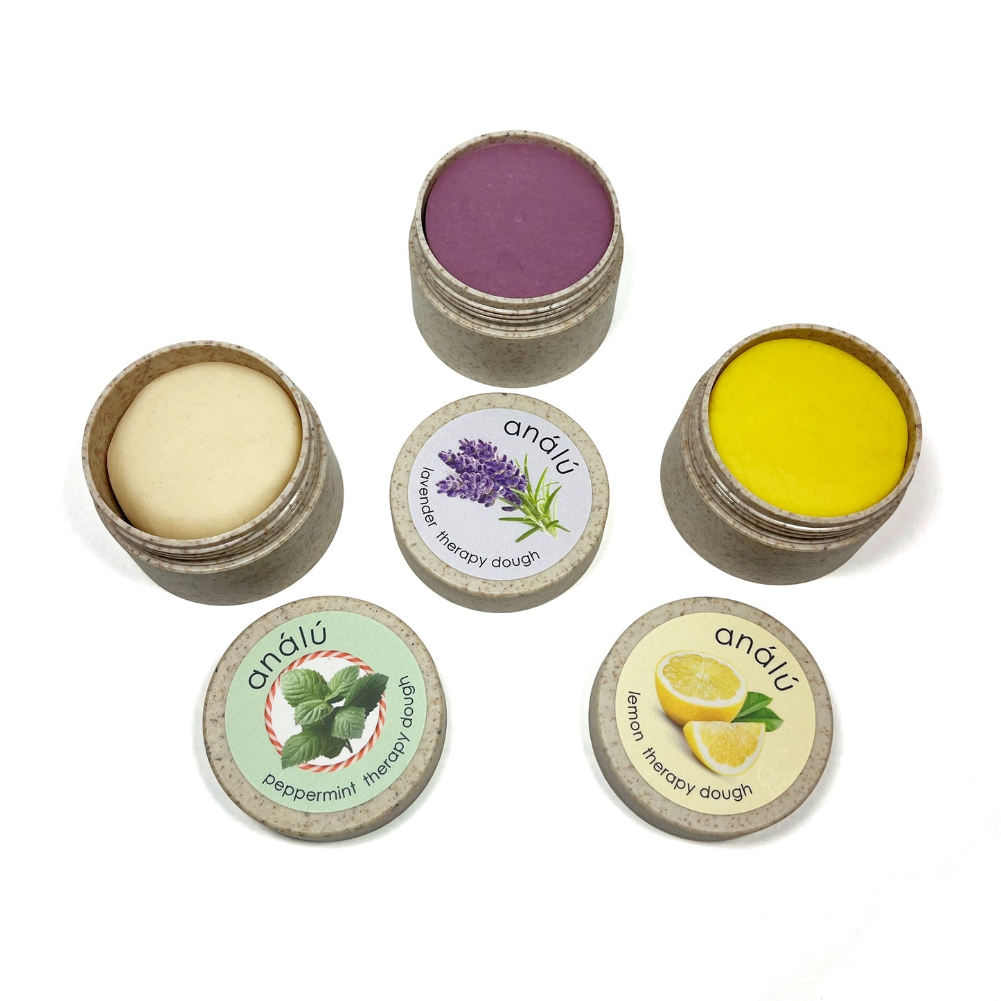 Análú Therapy Dough Sampler (lemon, peppermint, and lavender) - Chrysler Museum Shop