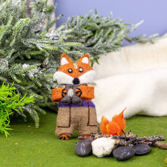 Handmade Wool Ornament: Camp Fox - Chrysler Museum Shop