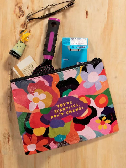 You're Beautiful, Don't Change Zippered Pouch - Chrysler Museum Shop