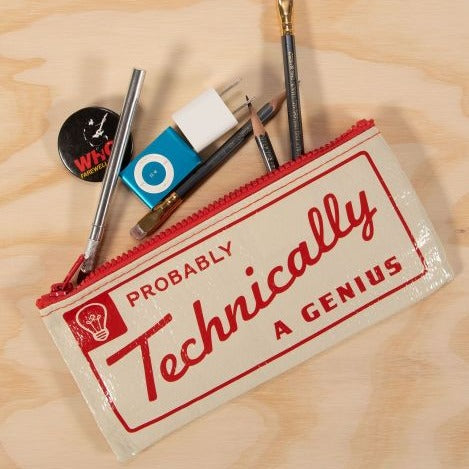 Probably A Genius Zippered Pencil Pouch - Chrysler Museum Shop