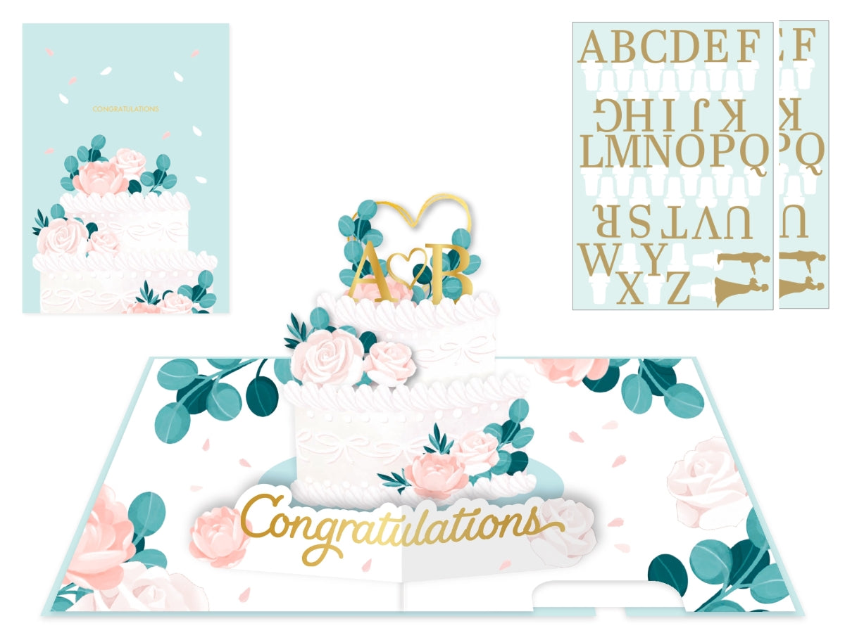 Pop-Up Wedding Congratulations Greeting Card