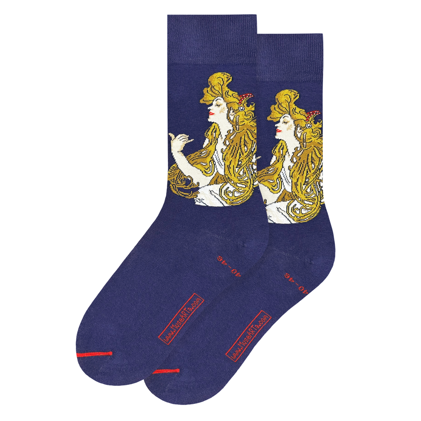 Mucha's Art Nouveau Poster Socks - Chrysler Museum Shop