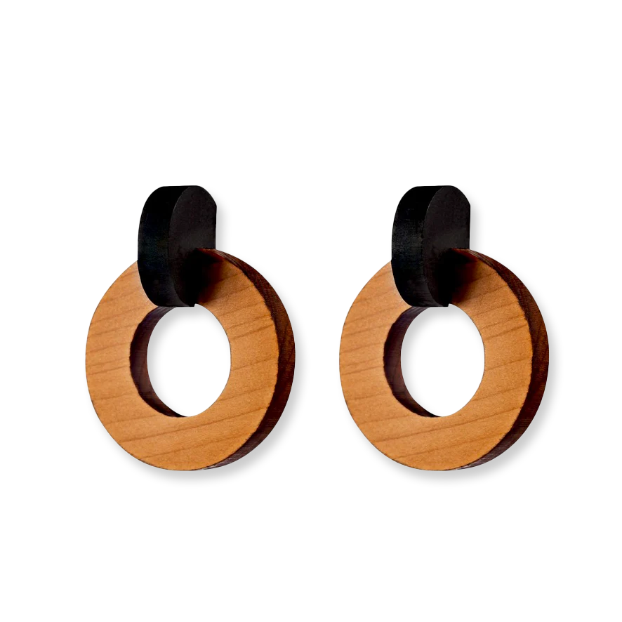 Anu Wooden Stud Earrings
