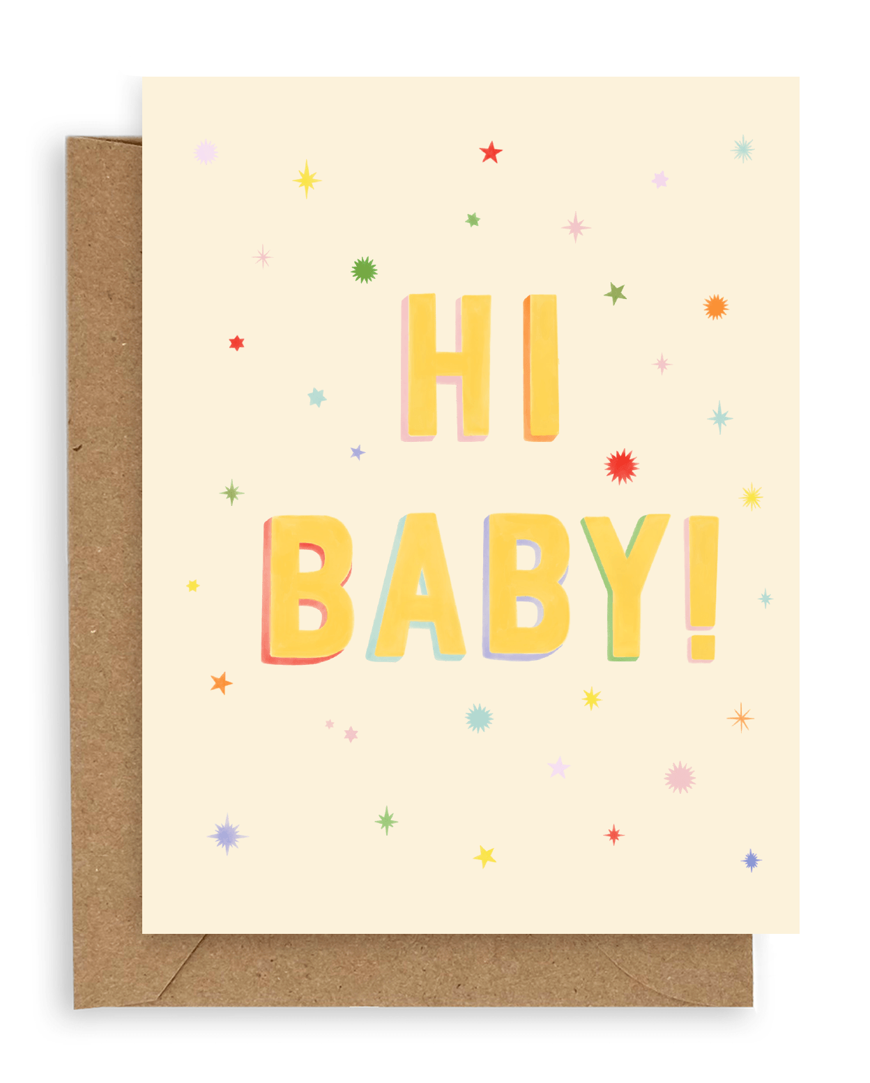 Rainbow Stars Baby Greeting Card