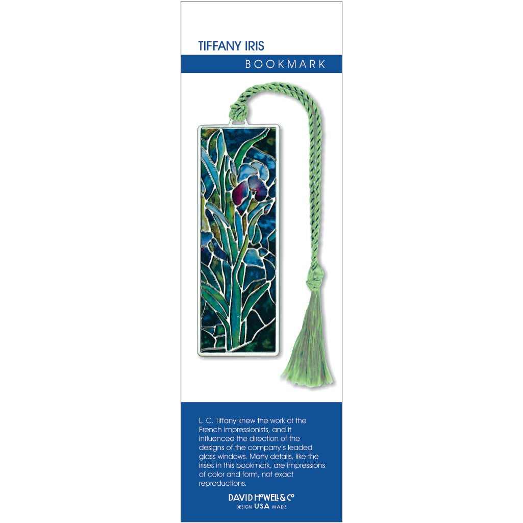 Tiffany Iris Metal Bookmark in Package - Chrysler Museum Shop