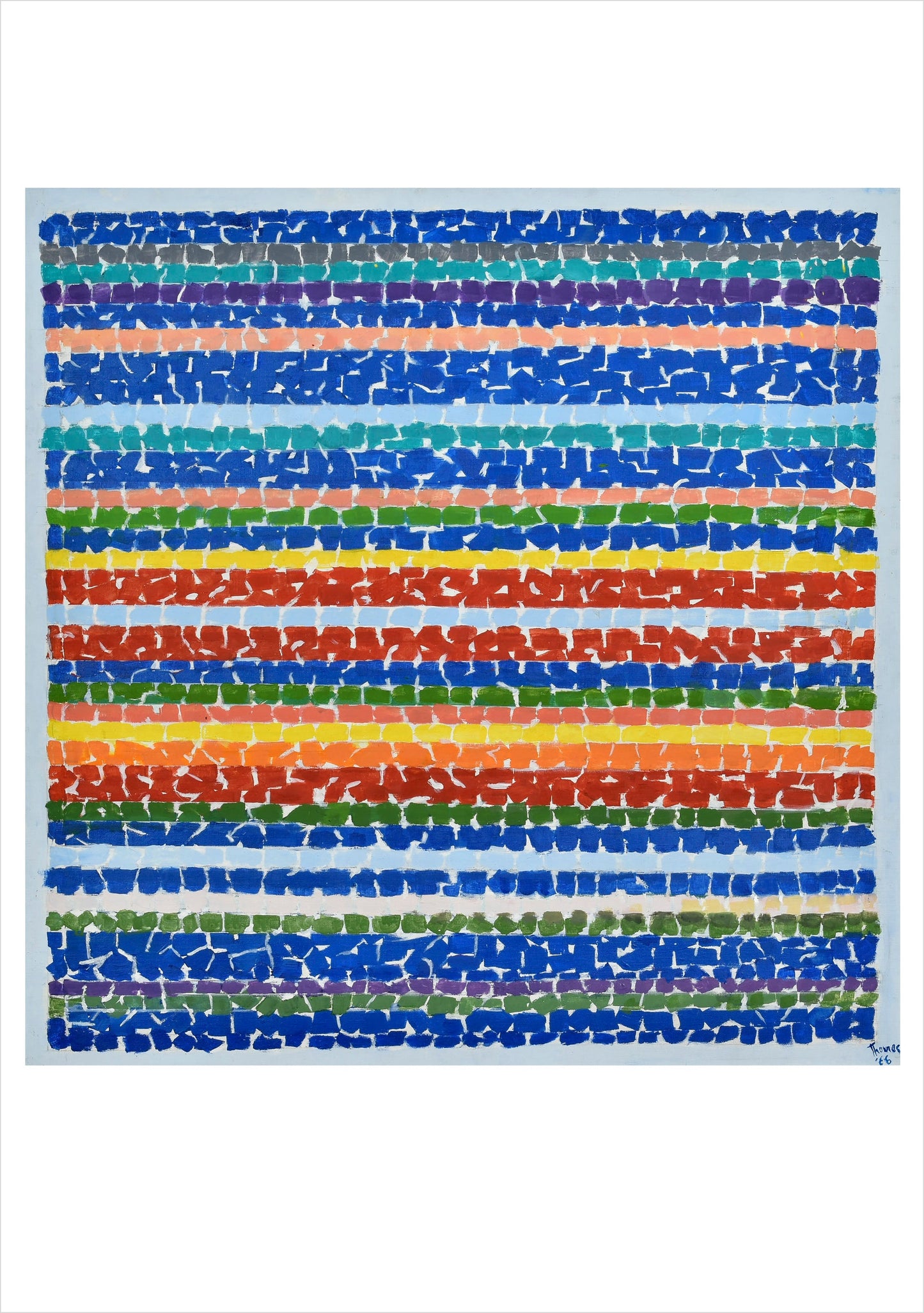 Colorful striped pattern on a white background