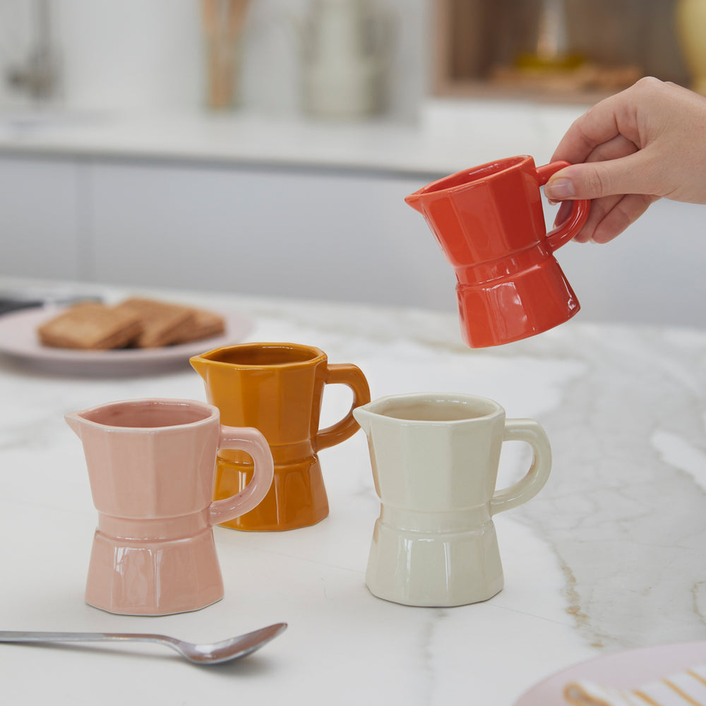 Juego de 4 tazas de café de cerámica: Moka