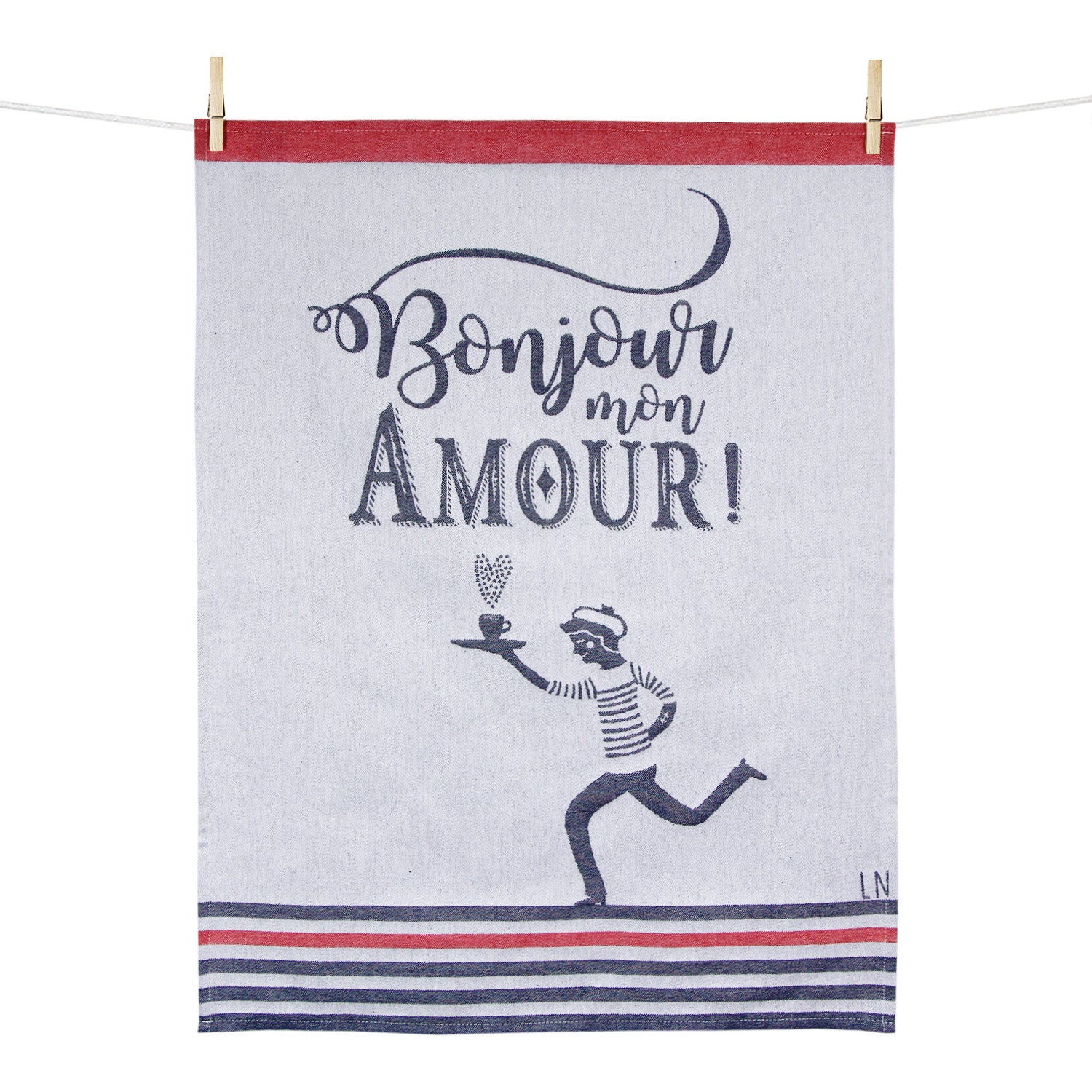Französisches Geschirrtuch: Bonjour Mon Amour