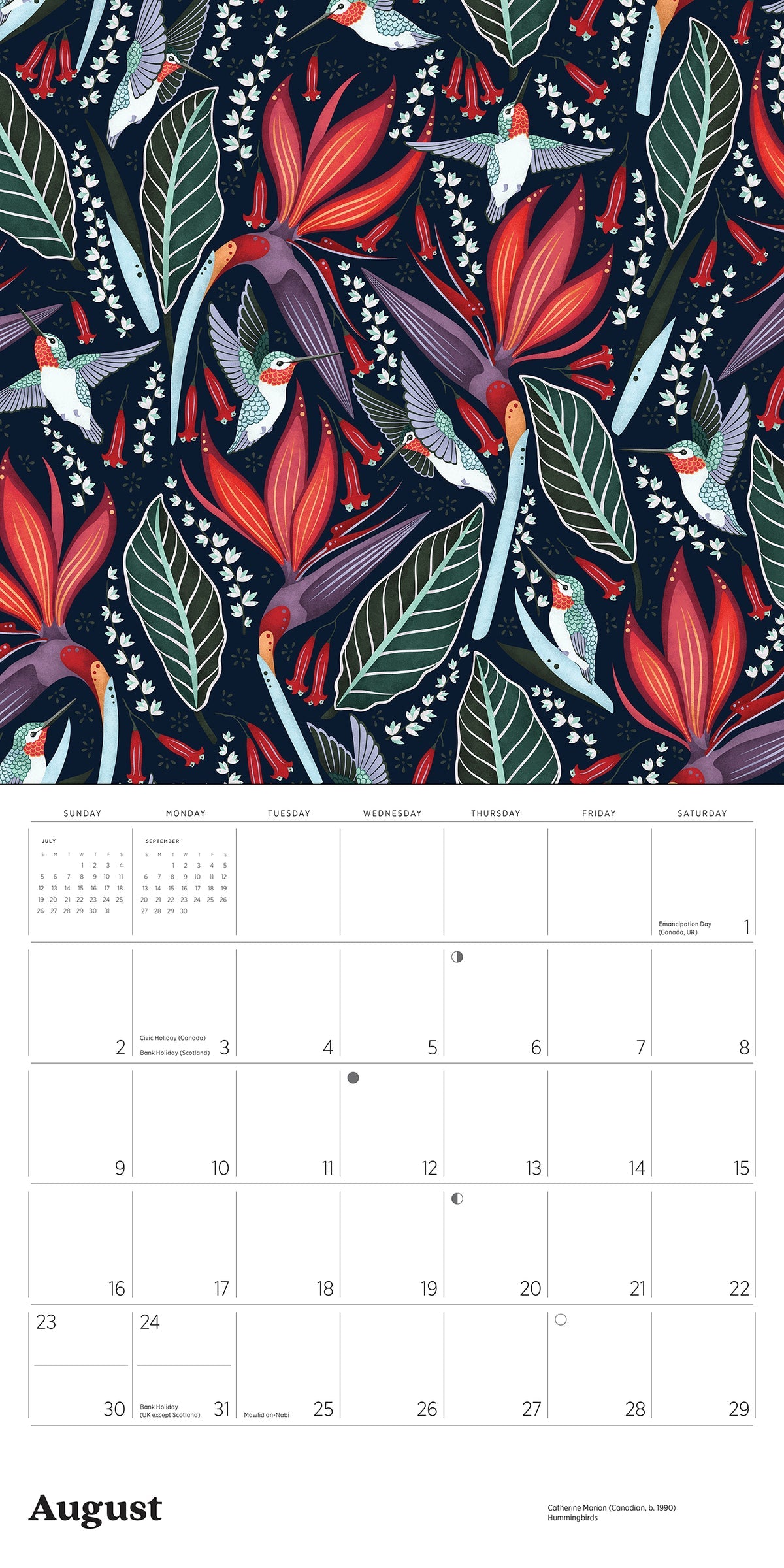 Catherine Marion: Folklore and Flora 2026 Wall Calendar (August) - Chrysler Museum Shop