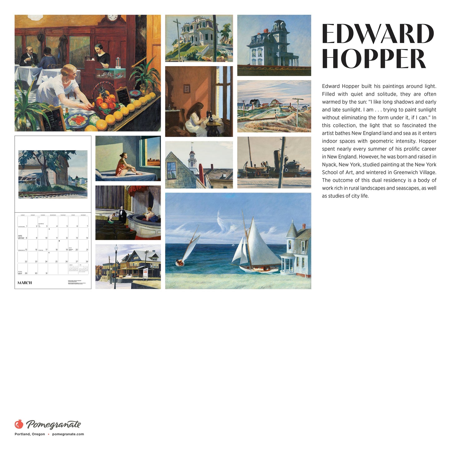 Edward Hopper 2026 Wall Calendar (Back) - Chrysler Museum Shop