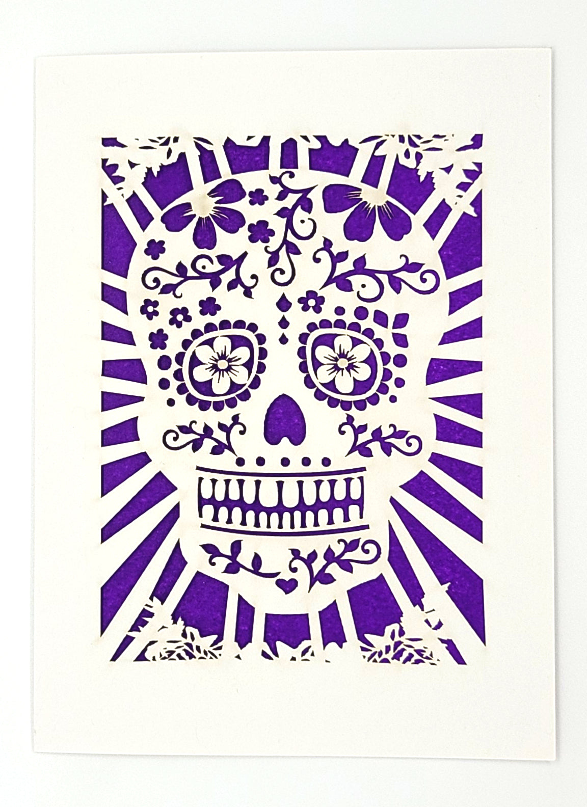 Papel Picado Greeting Card: Sugar Skull - Chrysler Museum Shop