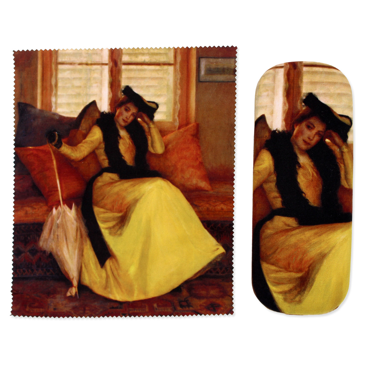 Eyeglass Case + Microfiber Cloth: Susan Watkins "Lady In Yellow" - Chrysler Museum Shop
