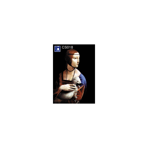 Lenticular Postcard: da Vinci (Lady with an Ermine)