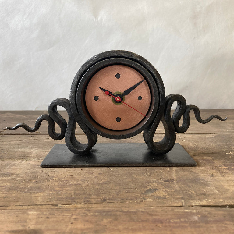 Hand forged Iron Horizontal Clock #15 - Chrysler Museum Shop