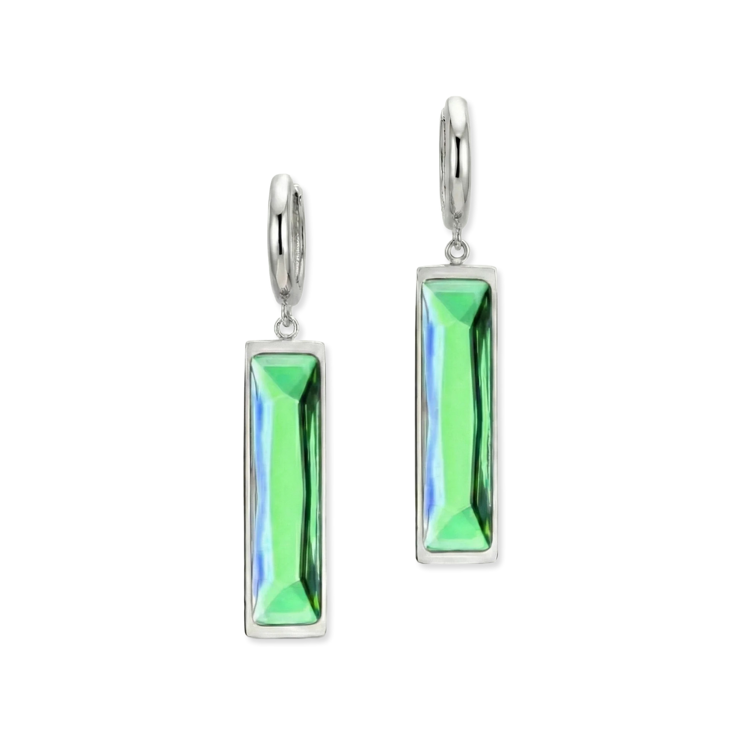 Aurora Crystal Bar Earrings - Stainless Steel