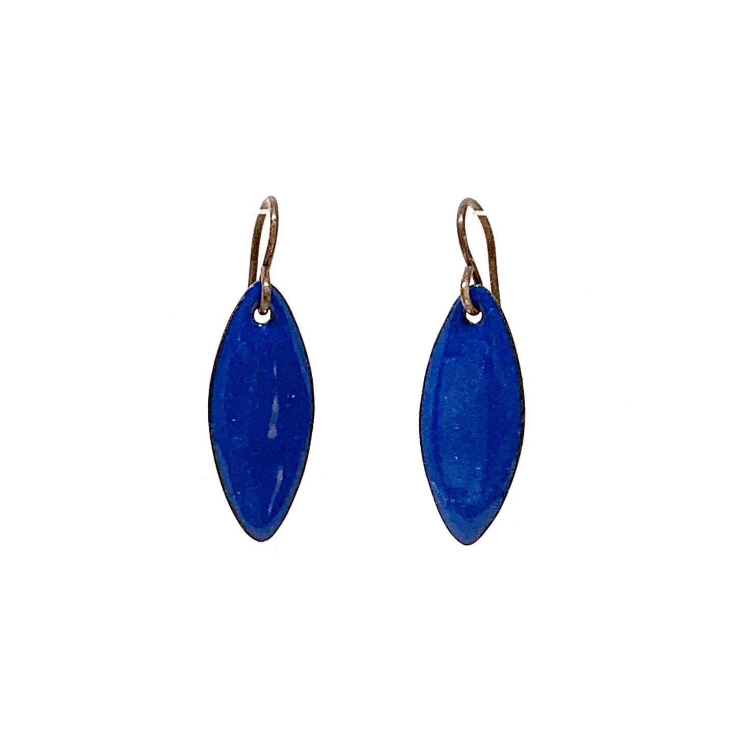 Enamel Small Blue Oval Earrings - Chrysler Museum Shop