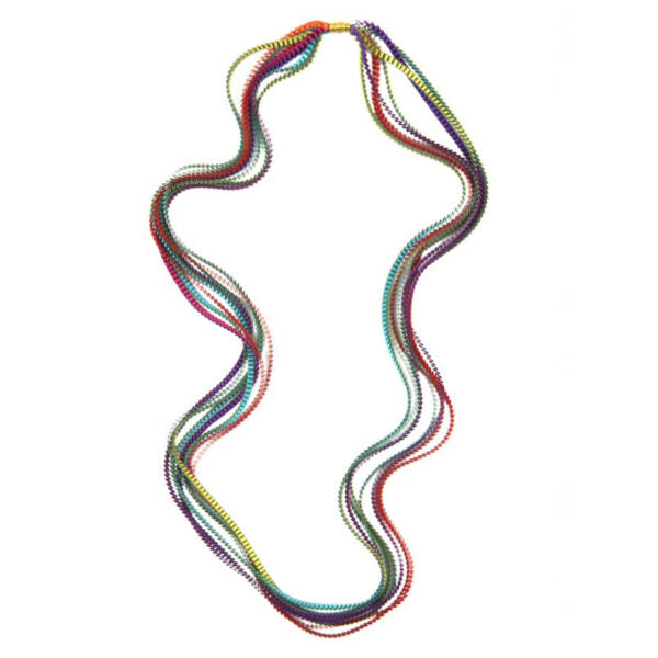 Essilp Necklace: Fuchsia, Gold, Orange, Purple, Red, & Turquoise - Chrysler Museum Shop