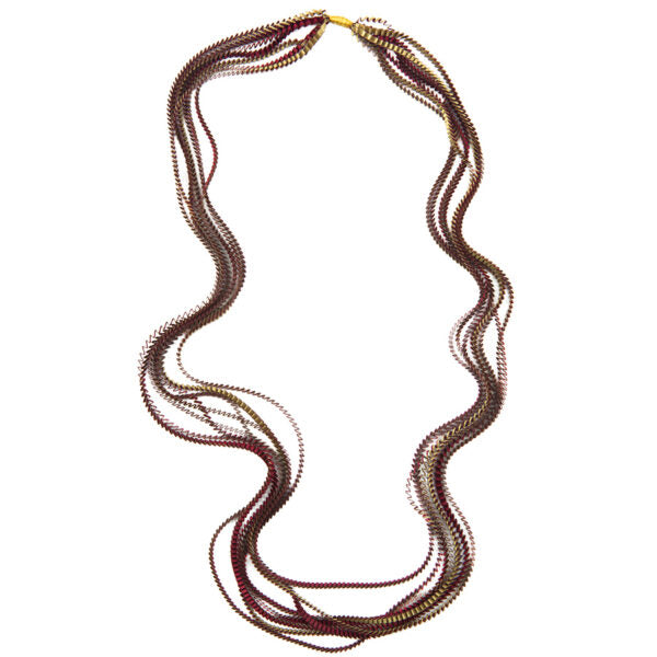 Essilp Necklace: Olive & Bordeaux - Chrysler Museum Shop