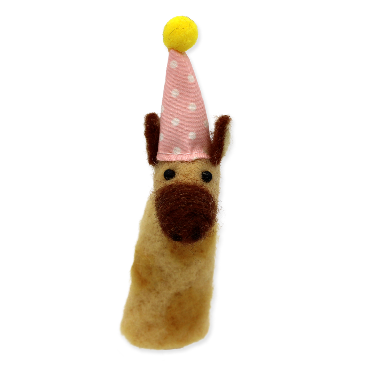 Yellow Giraffe Party Animal Finger Puppet - Chrysler Museum Shop