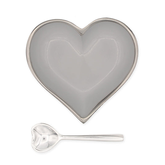 Happy Heart Candy Dish: White