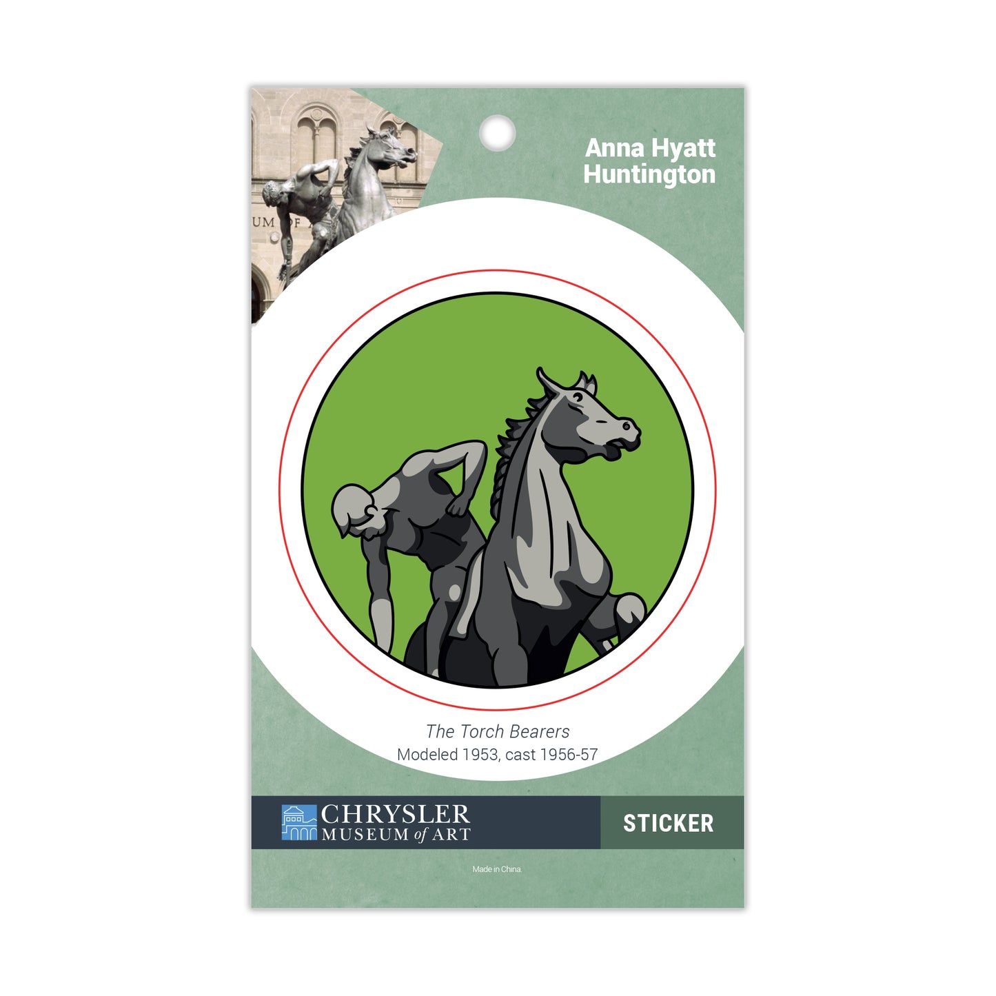 Sticker: Huntington's "The Torch Bearers" - Chrysler Museum Shop