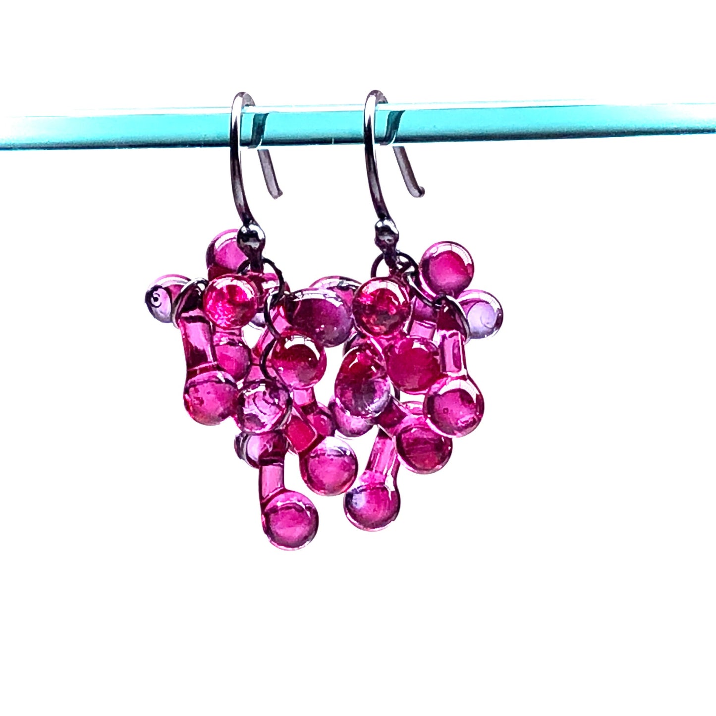 Rossetti Cluster Earrings (Hot Pink) - Chrysler Museum Shop