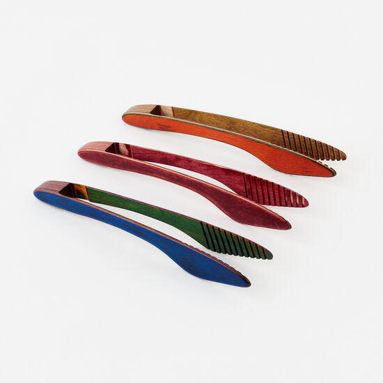 Layers of Color Wooden Tongs - Chrysler Museum Shop