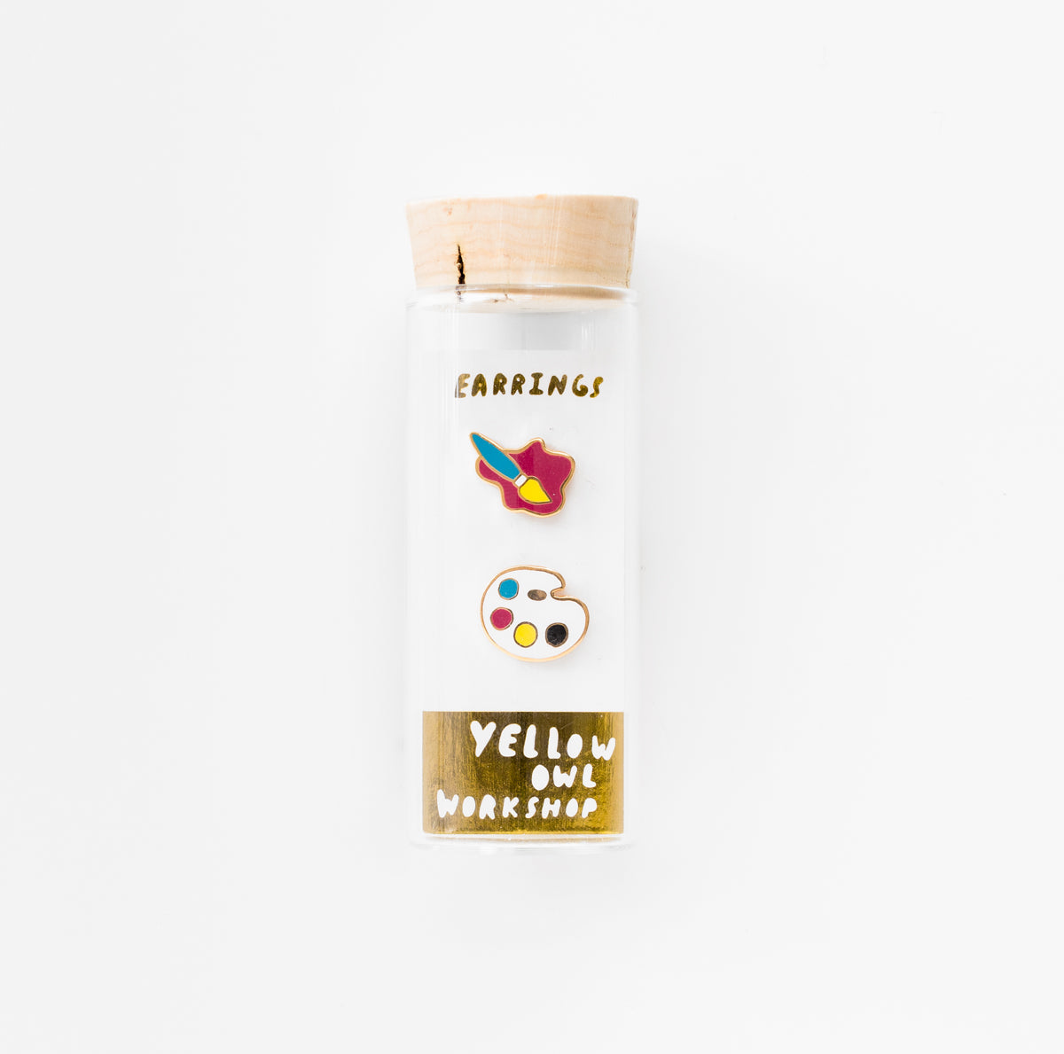 Artsy Earrings: Paintbrush & Paint Palette - Chrysler Museum Shop