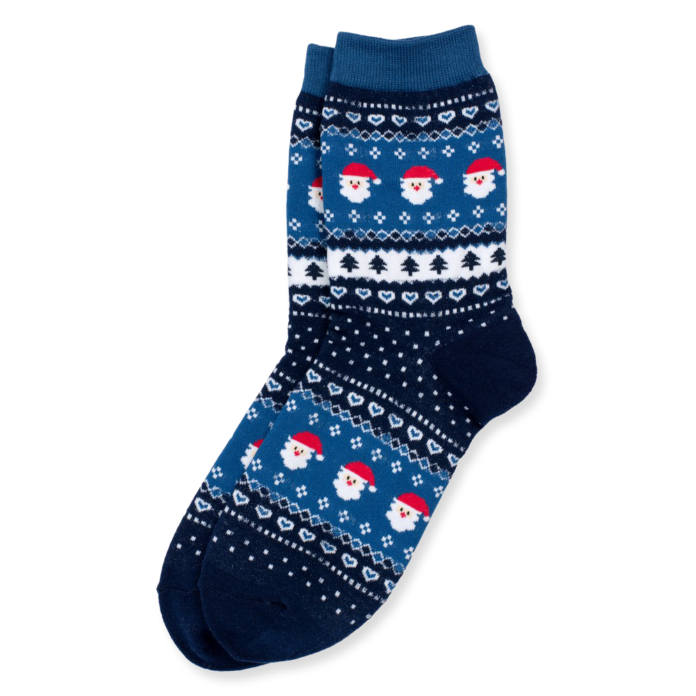 Fair Isle Santa Socks
