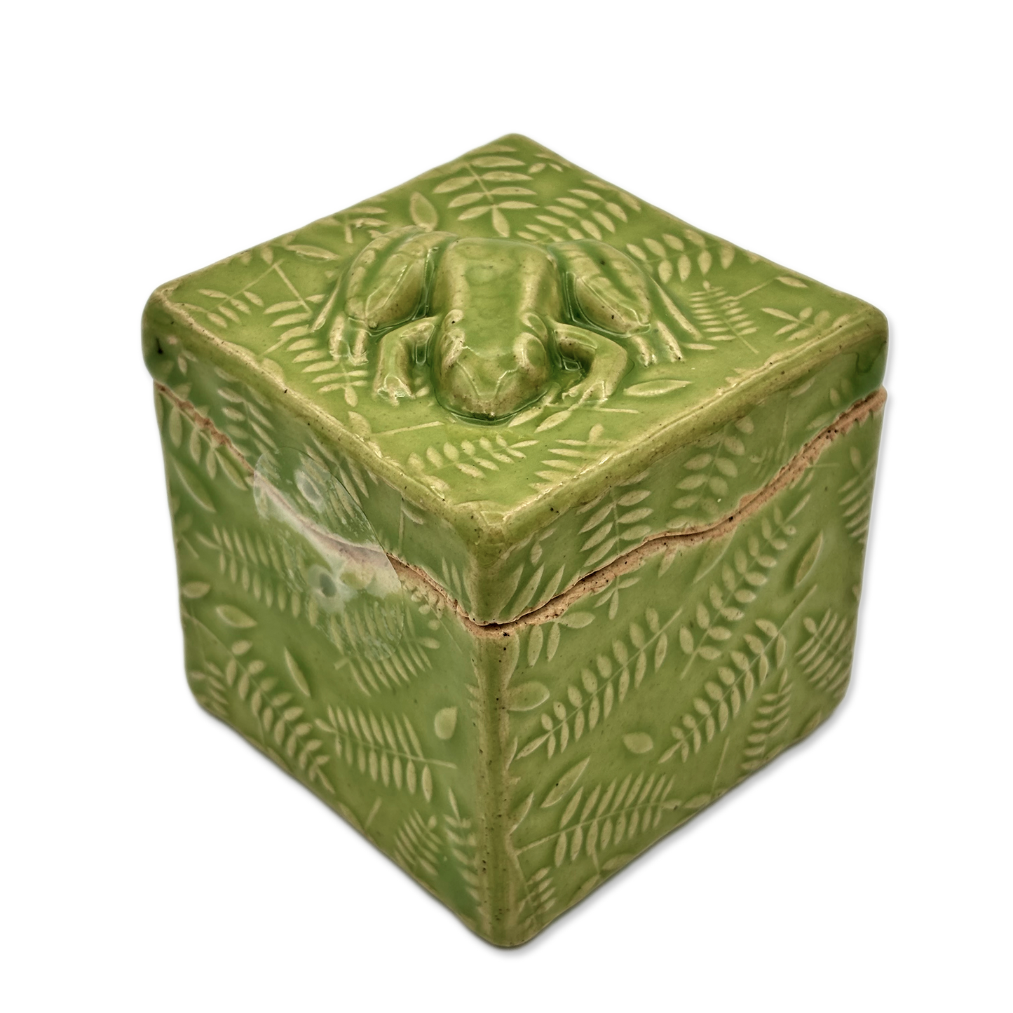 Handmade Ceramic Critter Box: Leopard Frog - Chrysler Museum Shop