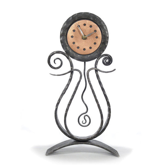 Hand forged Iron Tall Mantle Clock