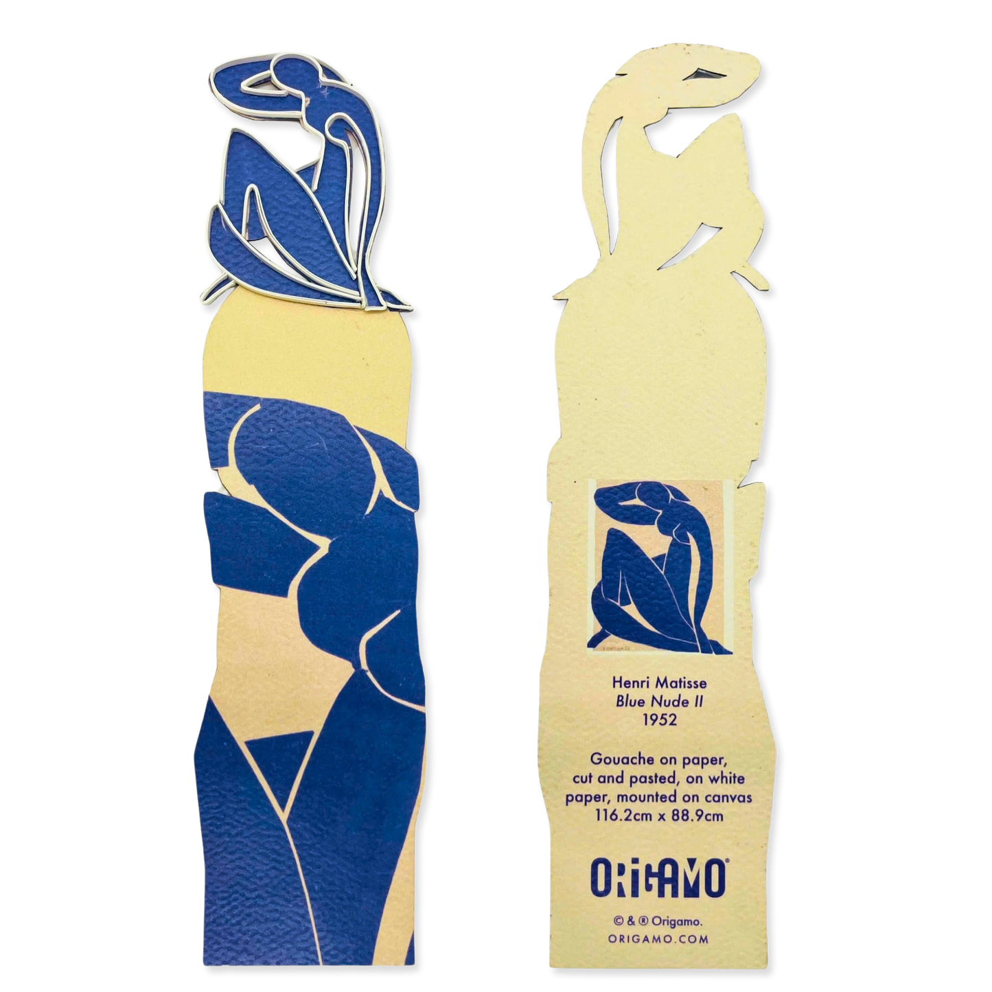 Quilled bookmark featuring Henri Matisse's "Blue Nude II"