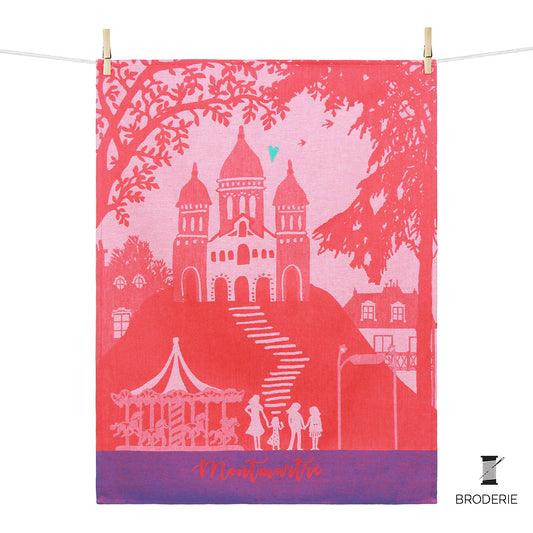 Embroidered Tea Towel: Montmartre