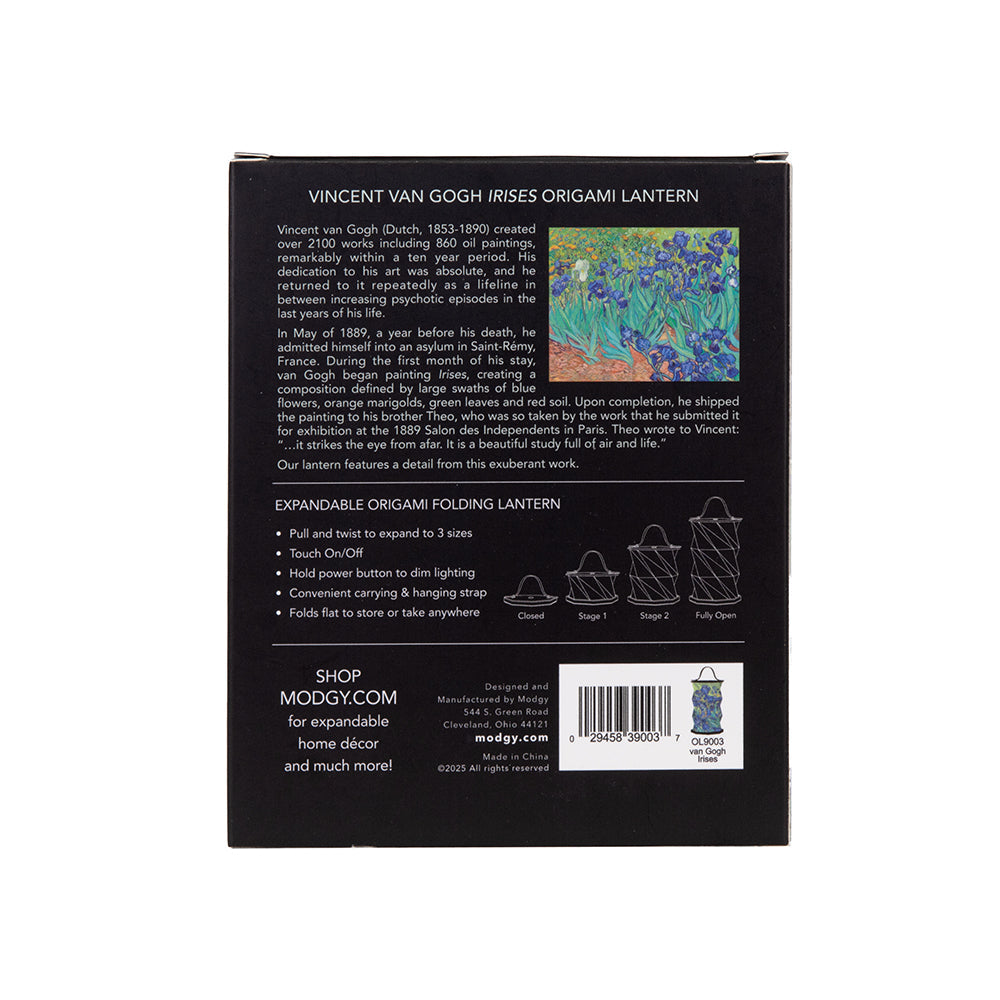 LED Origami Lantern: Vincent van Gogh's "Irises" - Chrysler Museum Shop