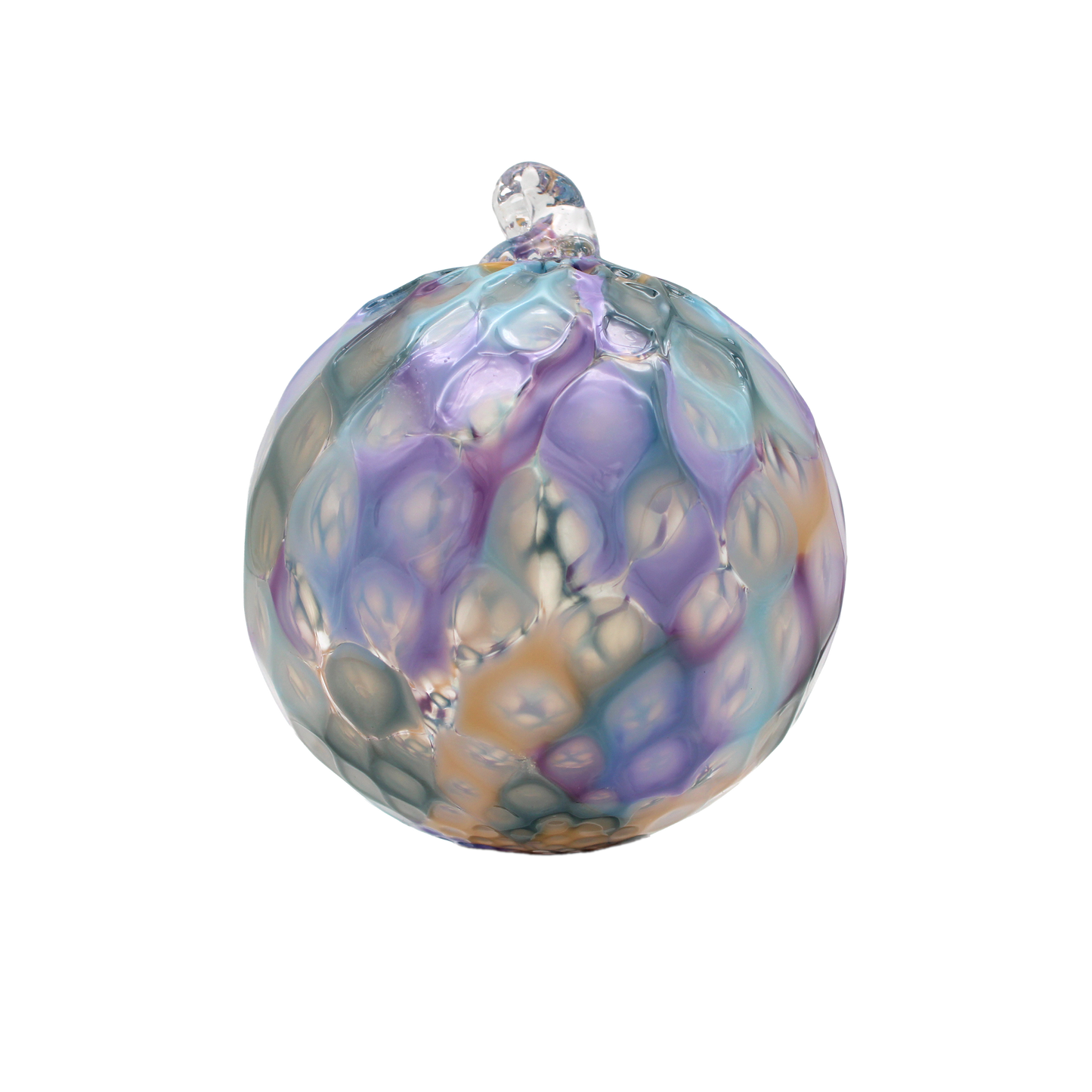 Rundes Glasornament: Purple Mix