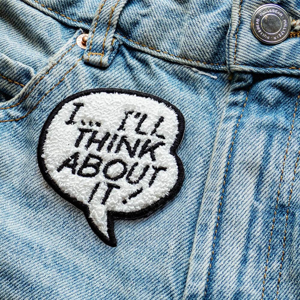 I... I'll Think About It! Iron-on Patch by Roy Lichtenstein