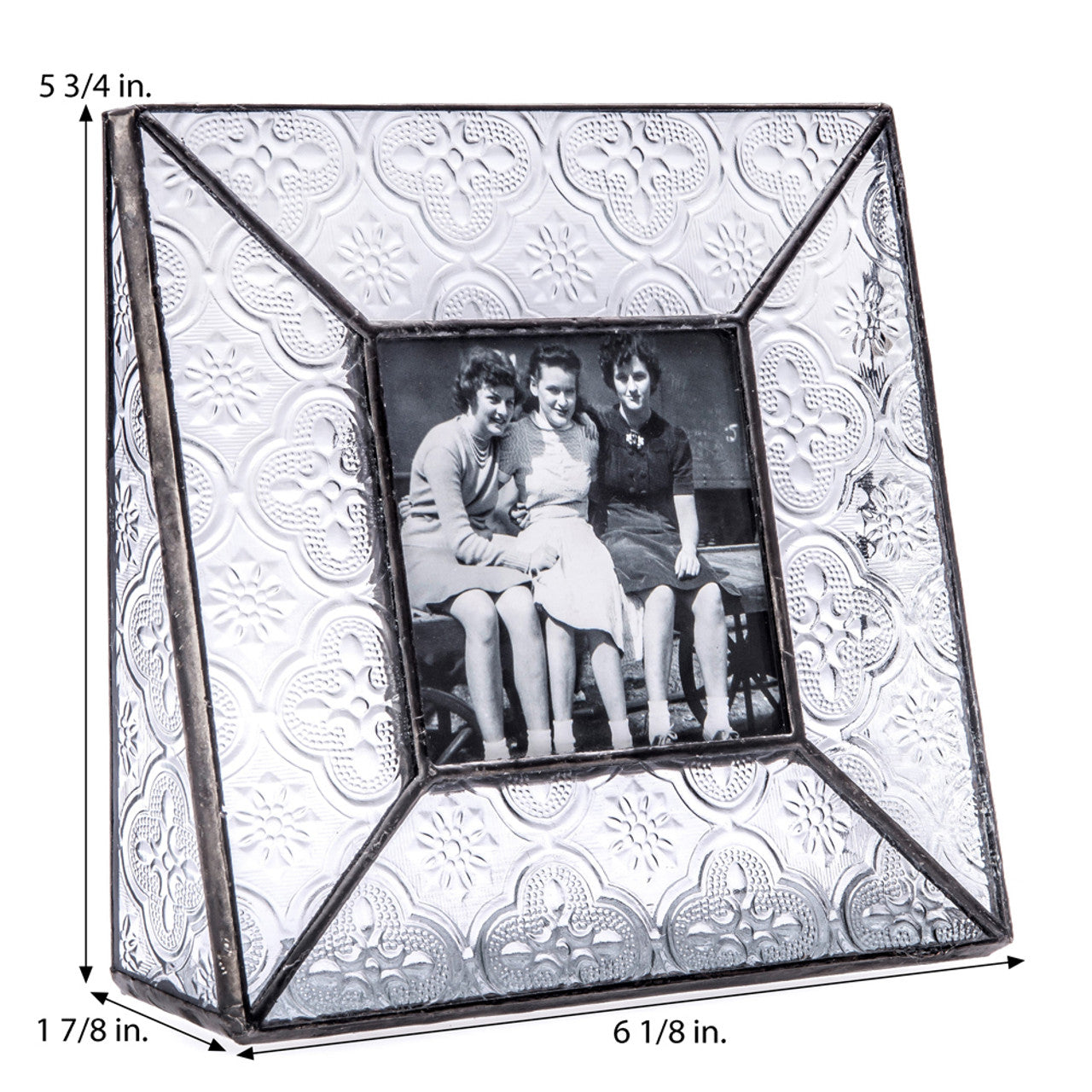 Leaded Glass Picture Frame (Vintage, 3 × 3 Square) - Chrysler Museum Shop