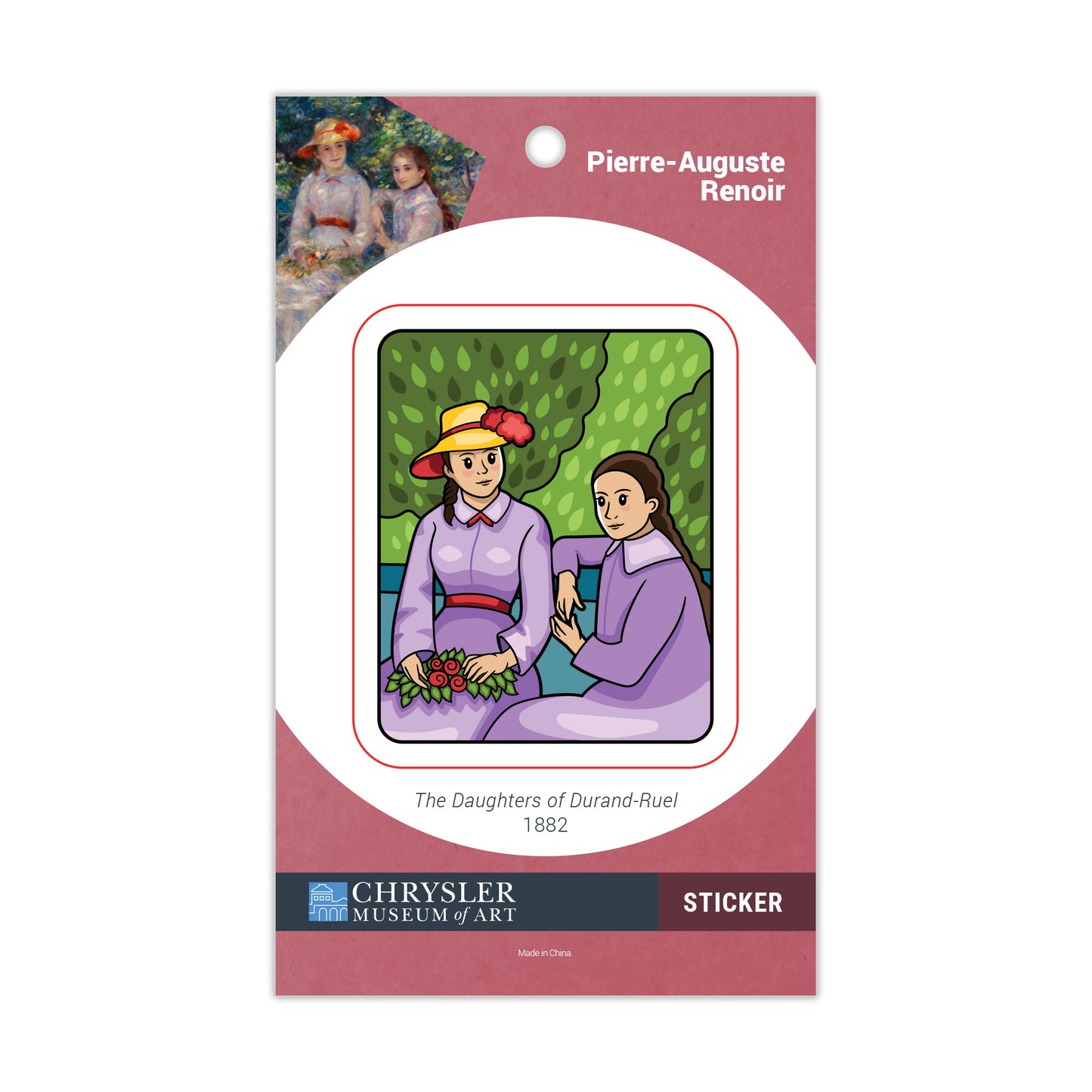 Sticker: Renoir's "The Daughters of Durand-Ruel" - Chrysler Museum Shop