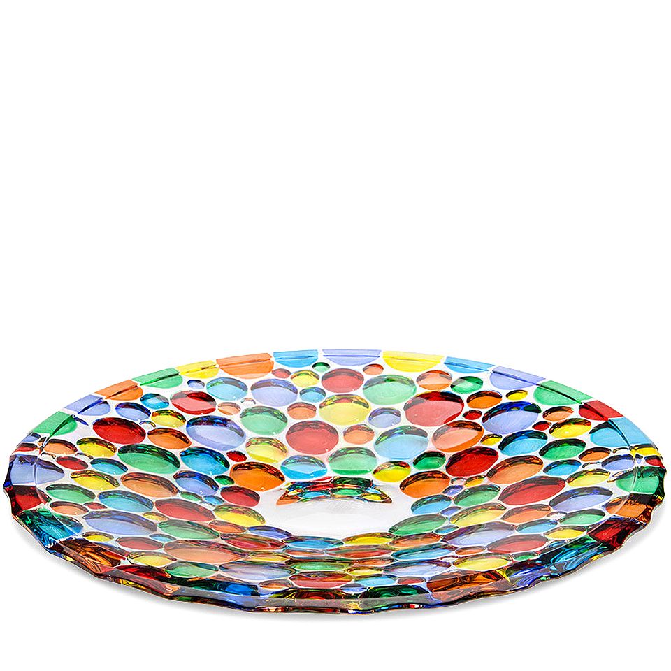 Kaleidoscope Lisboa Crystal Centerpiece Platter
