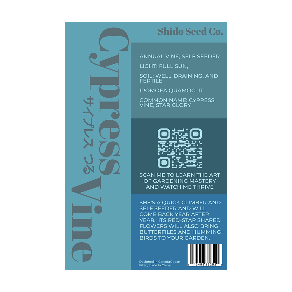 Cypressvine Flower Seed Packet