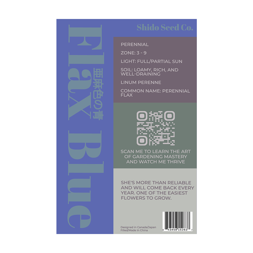 Flax (Blue) Flower Seed Packet