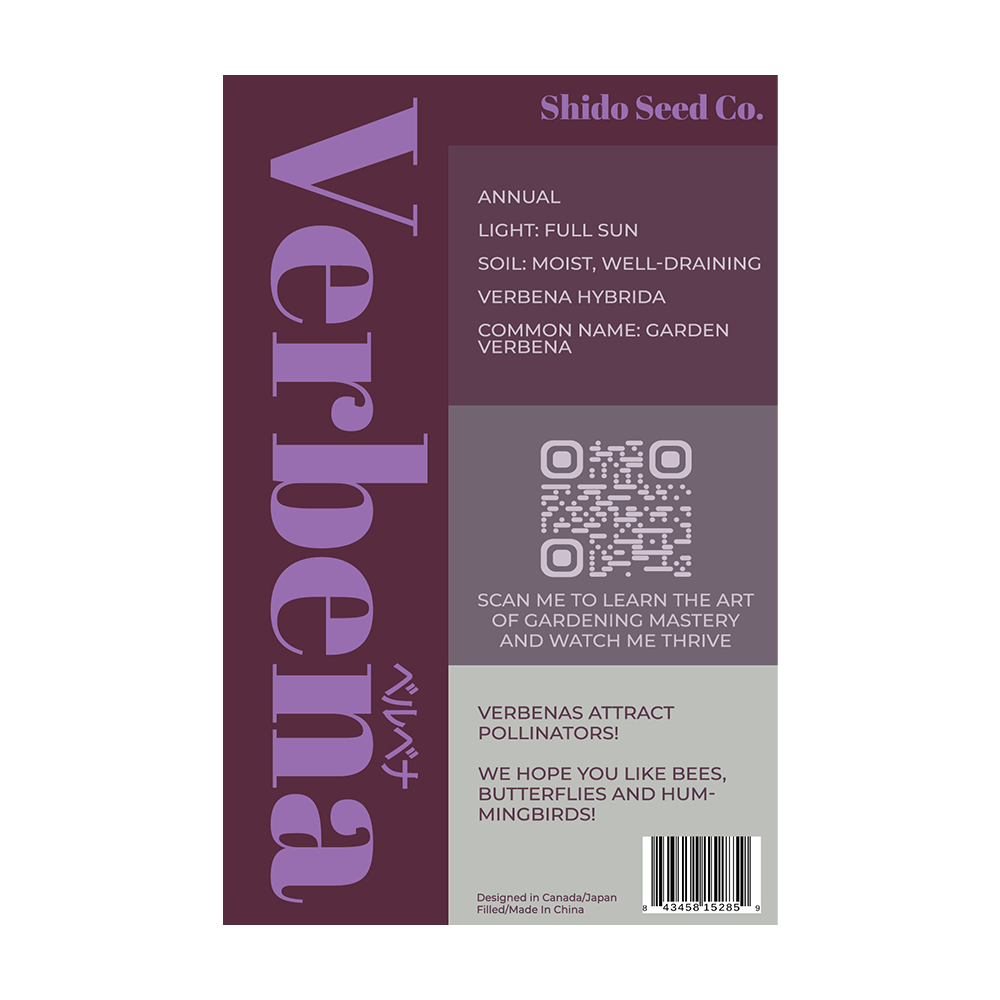 Verbena Flower Seed Packet