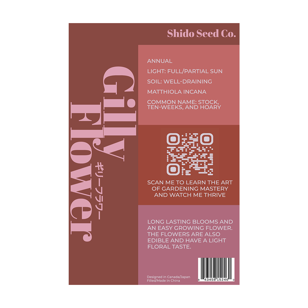 Gilly Flower Seed Packet